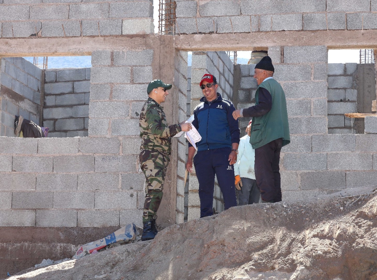 إعادة البناء في إقليم الحوز تتواصل بعزم وإصرار بجماعة أسني بعد الزلزال